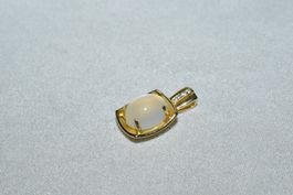 Anhänger mit Mondstein aus Sterling Silber, Gold, neu