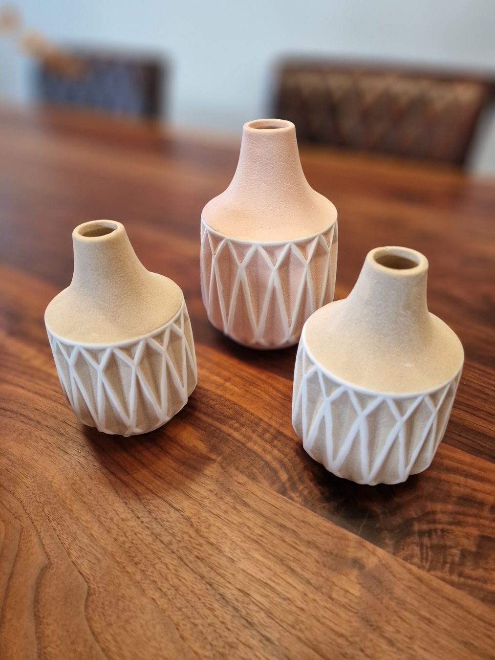Vasi & Recipienti: Keramik Deko Vasen 3er Set | Beige/Weiss | Neu – Nuovo (secondo la descrizione) da Buochs venduto da Vend0r