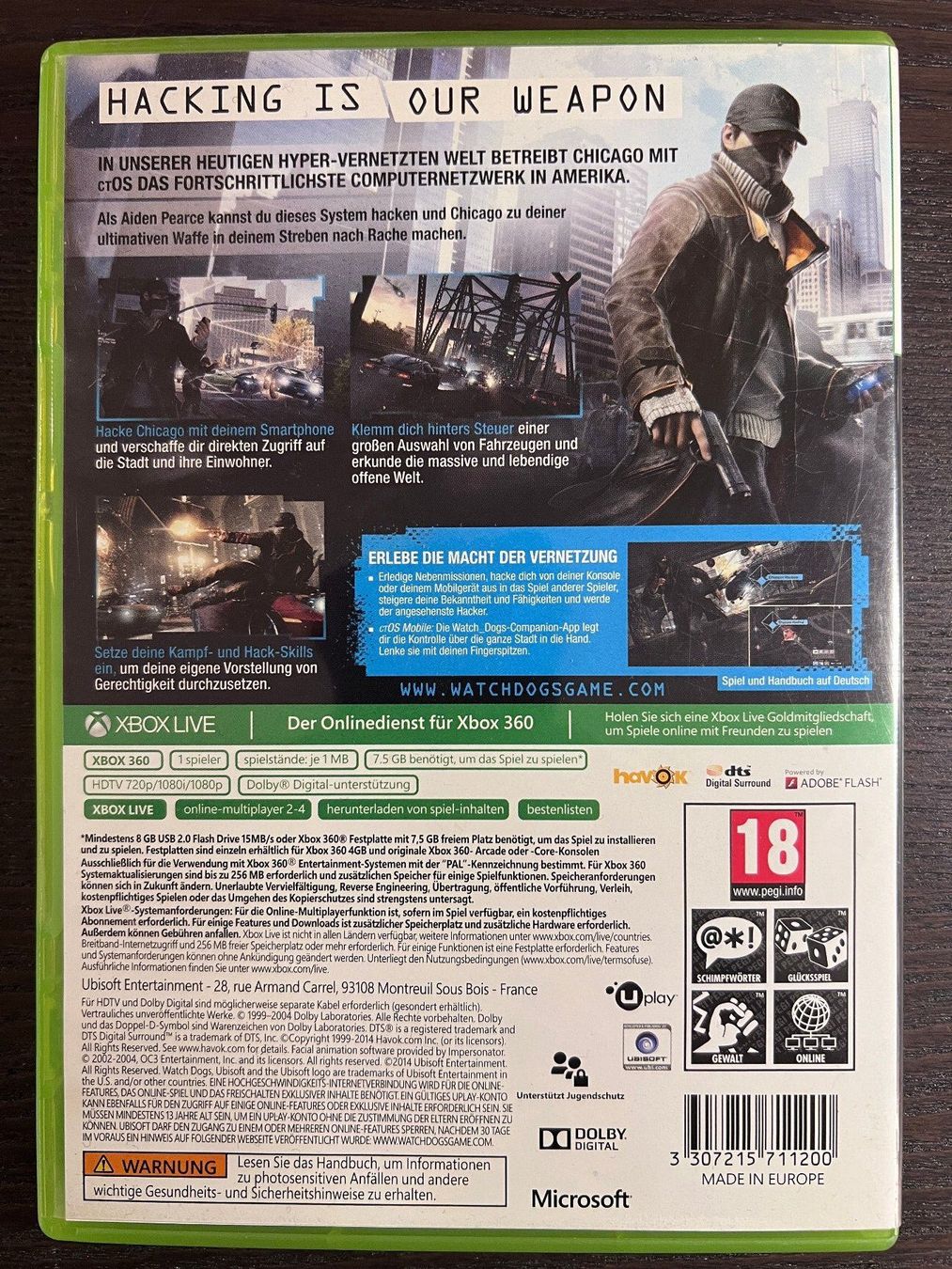 Microsoft Spiele: Watch Dogs – Gebraucht aus Zürich von GameFreunde 1