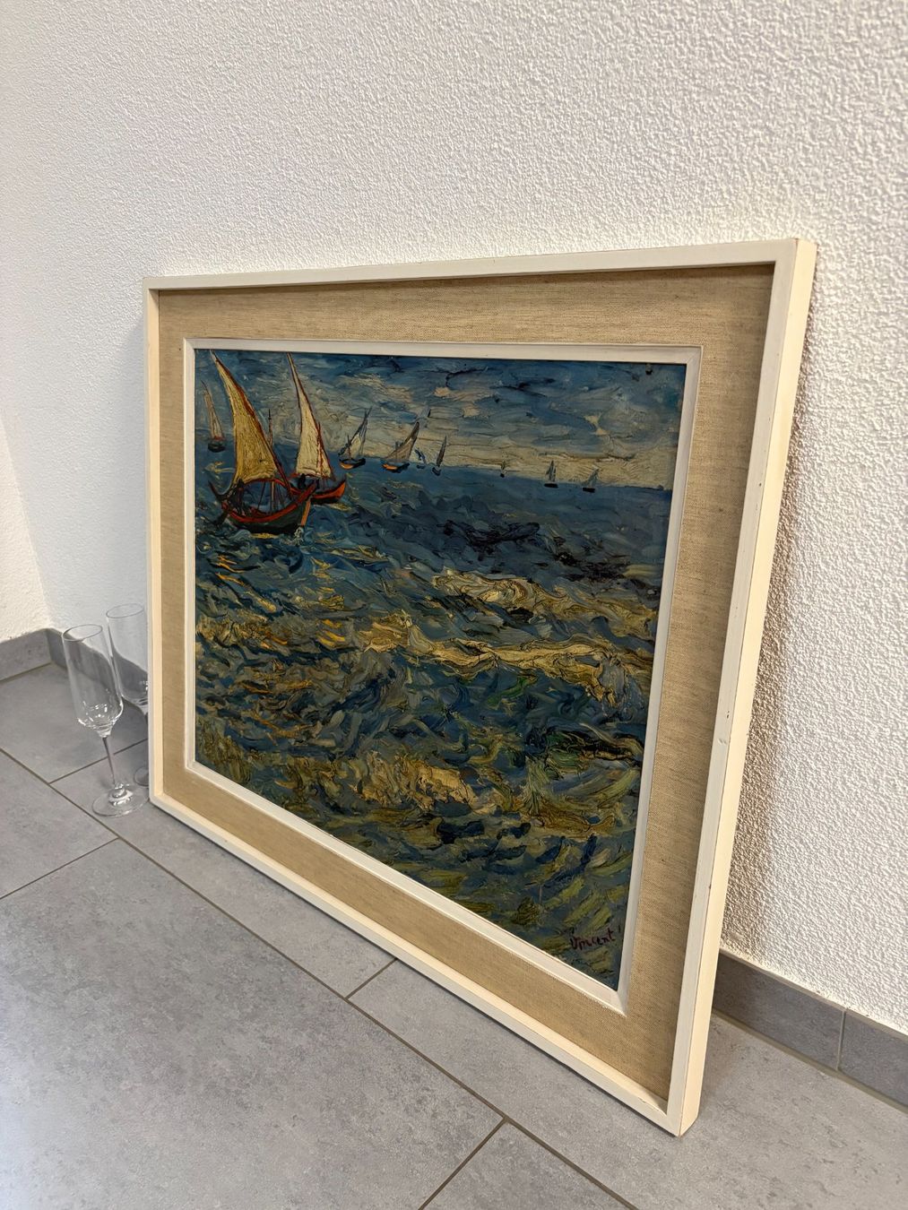 Tableaux: 74.5x62.5/ Van Gogh / Kunstdruck Segelboote Bilderrahmen – D'occasion à Ottenbach par TimelessEmotions. 3