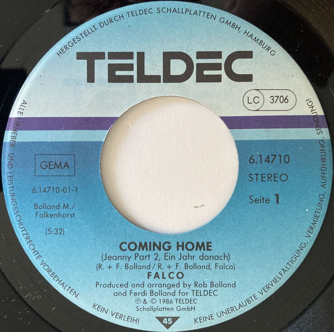 Dischi in vinile: FALCO - COMING HOME – Usato da Bottens venduto da hotter-than-hell 2