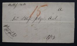 1862, BoM von RÜTI GL nach Schwyz SZ, Balkenstempel