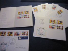 CH 1992 FDC Serie einzeln PTT 1xAdresse mit AKStempel Zirkus