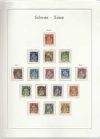 timbre Helvetia mit Schwert  108 - 116