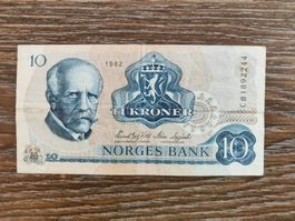 Norwegen 10 Kronen 1982 !!!!!!