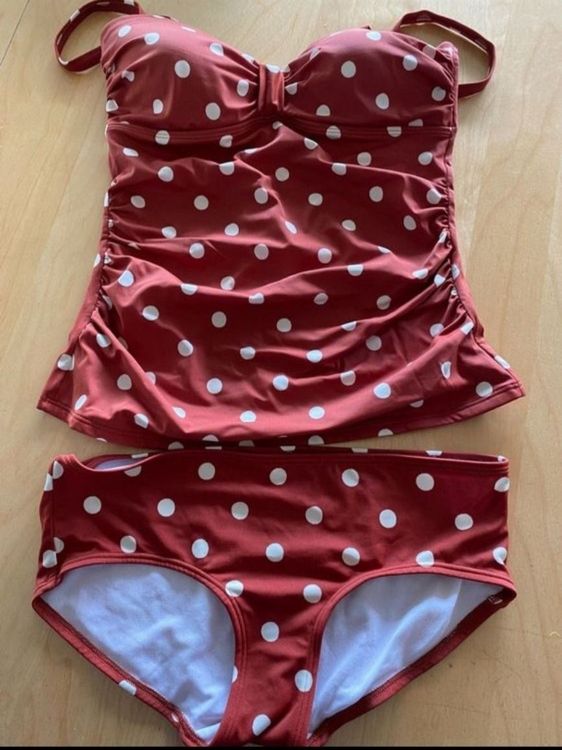 Boden Tankini rostrot mit Punkten Kaufen auf Ricardo