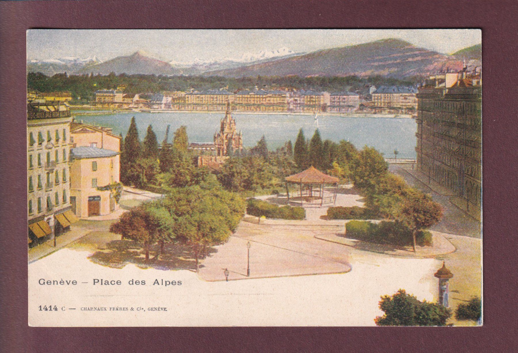 Cartoline postali: GENEVE - Place des Alpes - Kiosque – Usato da Pully venduto da nicecards