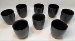 8 BITZ Design Keramikbecher Schwarz Danish Design Set