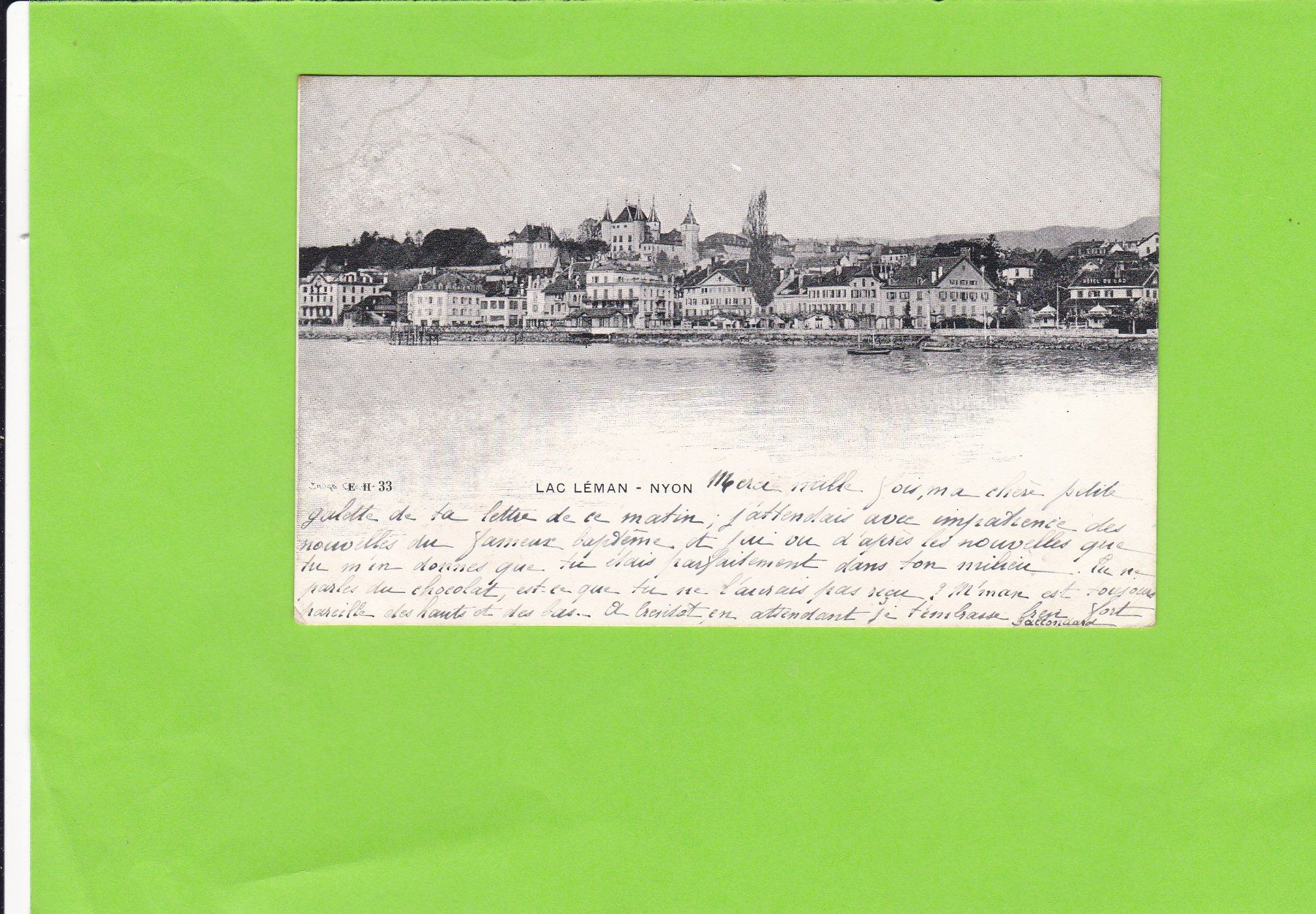 Cartoline postali: Lac Léman--NYON--1903 versendet – Usato da St. Peterzell venduto da neckertal