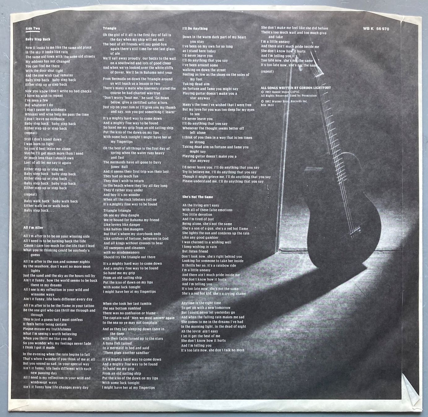 Vinyles: GORDON LIGHTFOOT - SHADOWS – D'occasion à Poliez-Pittet par Newtown-Records 2