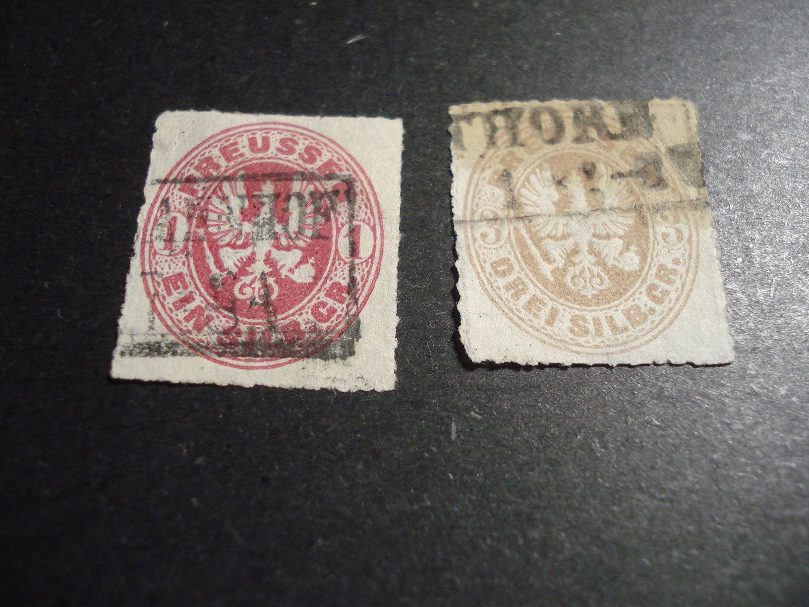 Tous les timbres: 2 uralte Marken Preussen o – D'occasion à Niederwil AG par morostahu