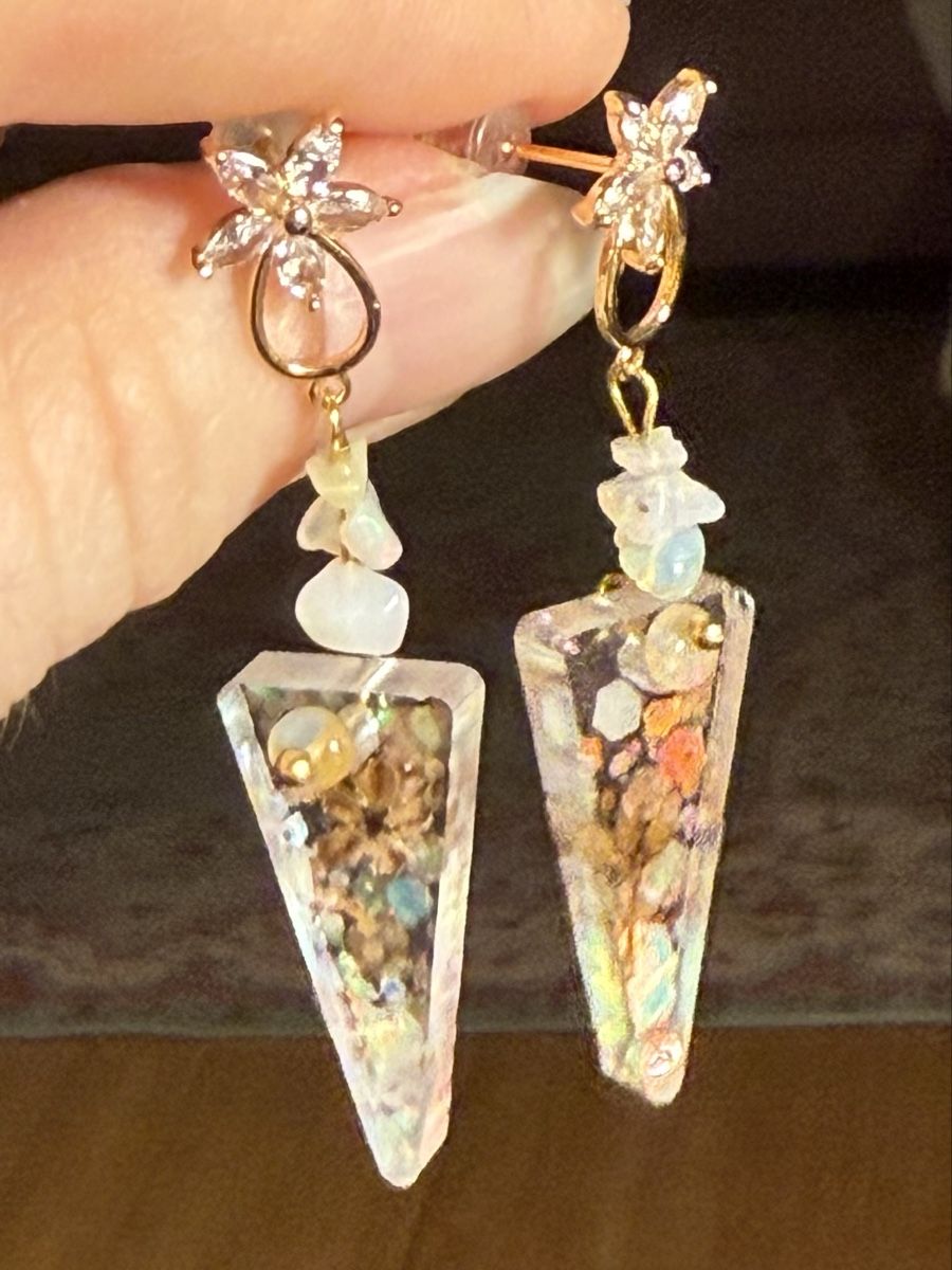 Orecchini pendenti & Orecchini a lobo: Opal, Blümchen Blühten Ohrringe Unikat - NEU – Nuovo e nell'imballaggio originale da Basel venduto da Chili007 3