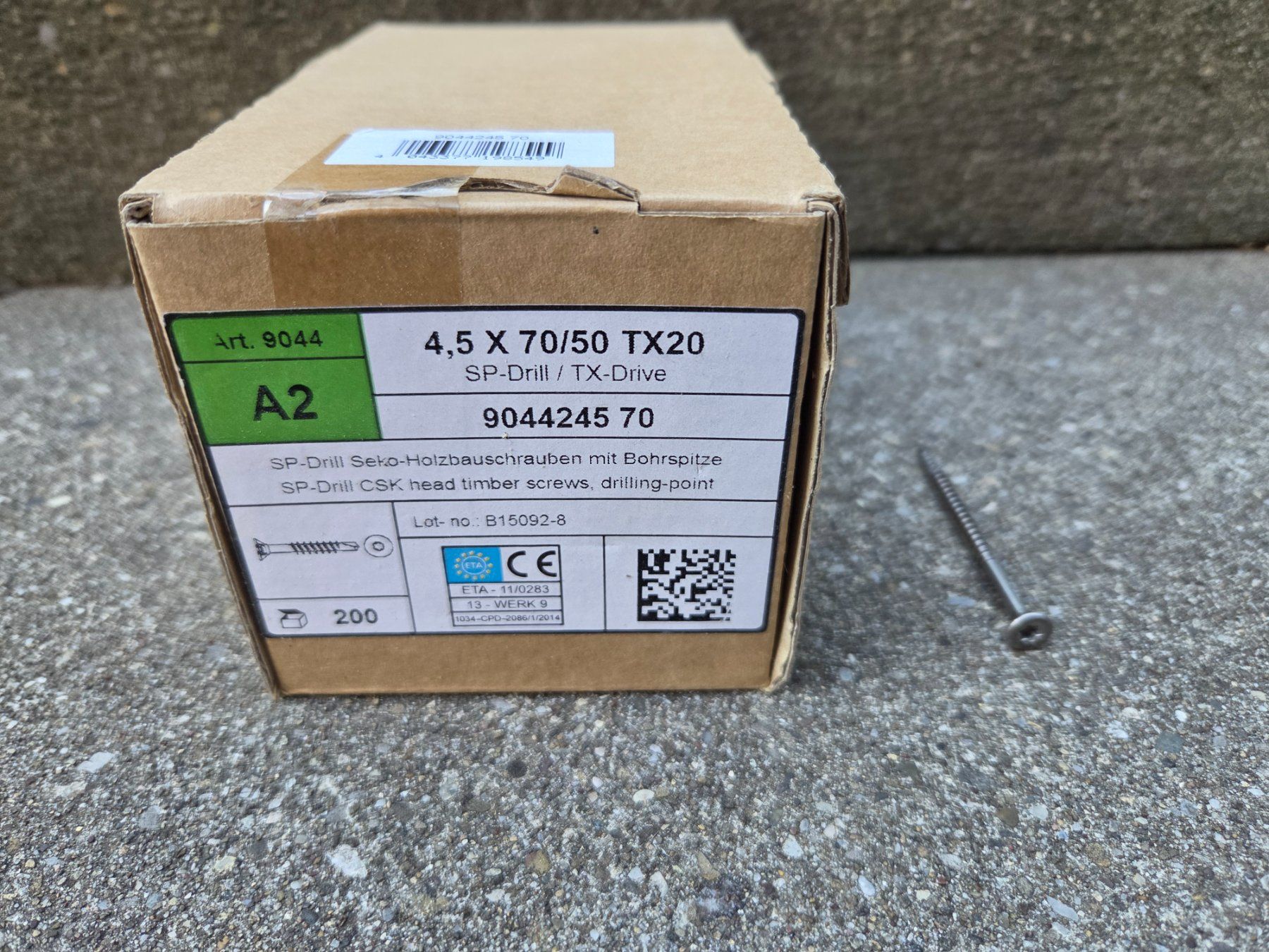 Alle Werkzeuge: Holzbauschraube mit Bohrspitze A2 4,5x70 – Neu und originalverpackt aus Wiesendangen von Mizira