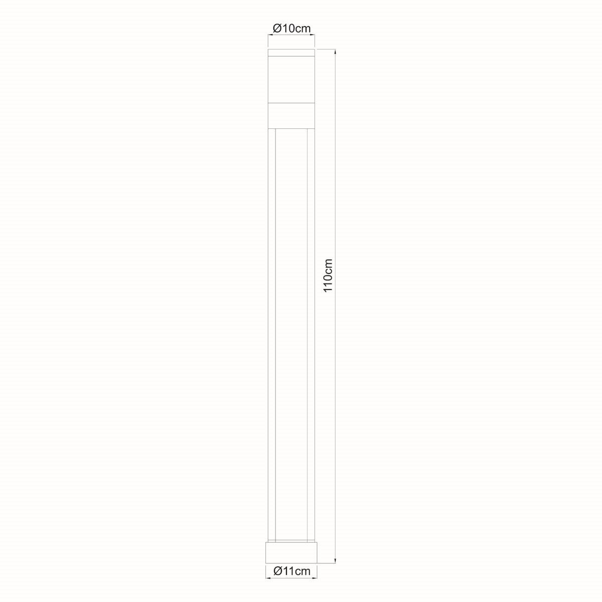 Lampade: LED Aussen Stehleuchte, 110 cm Höhe – Nuovo (secondo la descrizione) da Kreuzlingen venduto da Smart-Light 2