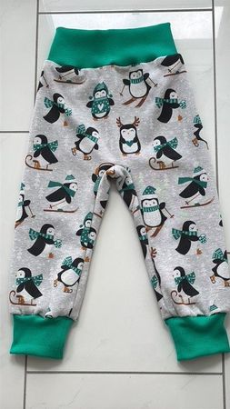 Fleece Thermo Pumphose mit Pinguin Gr. 92/98 Neu