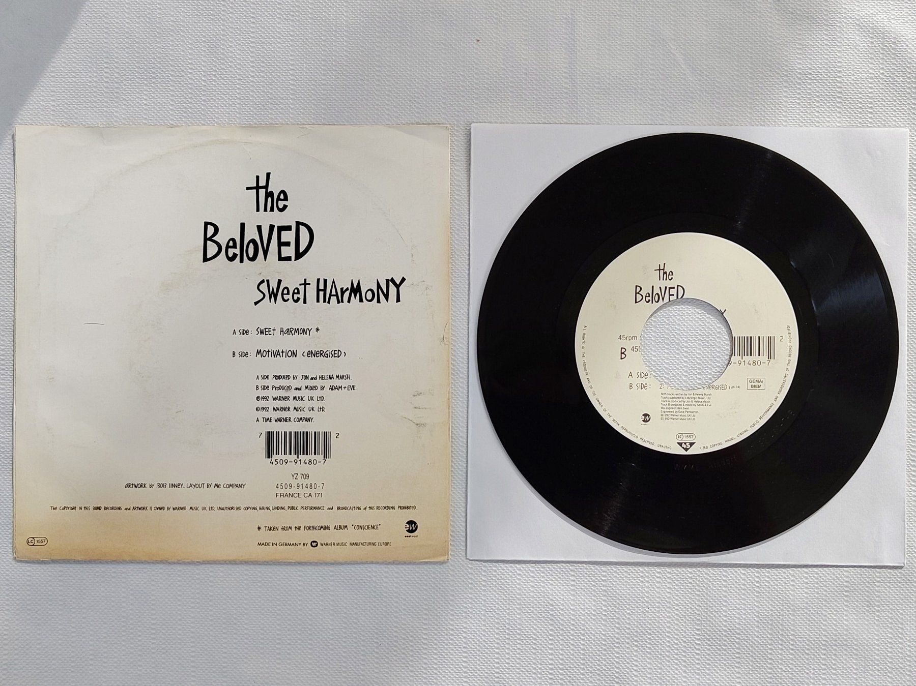 Vinyles: 7" Single The Beloved: Sweet Harmony – D'occasion à Hindelbank par iCardologe 1