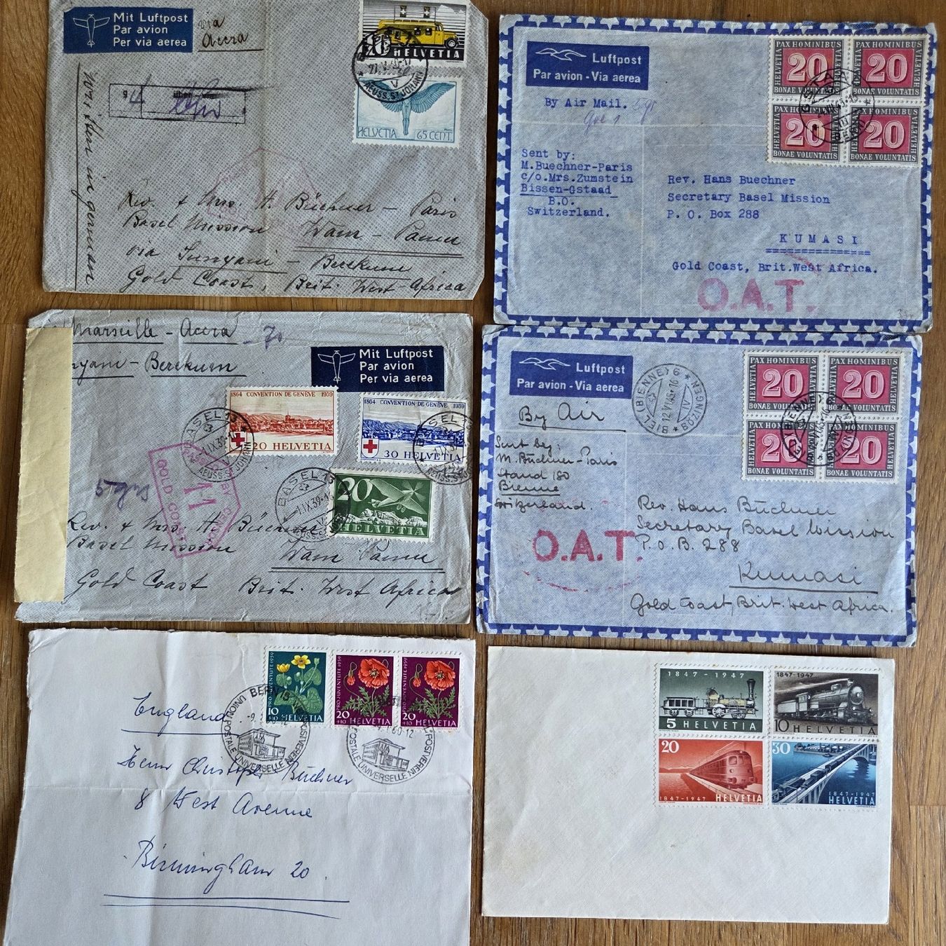 Tutti i francobolli: 6 Tolle Briefmarken-Couvert – Usato da Stans venduto da Ducati16 1