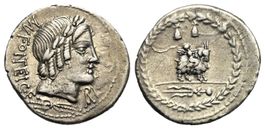 Mn. FONTEIUS C.f. AR Denarius (85 BC)