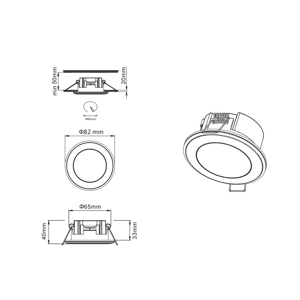 Lampade: LED Einbaustrahler, Weiss, (3er-Set) – Nuovo (secondo la descrizione) da Kreuzlingen venduto da Smart-Light 6