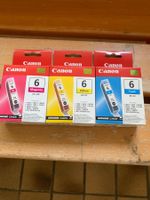 3 Stück Tintenpatronen Canon BCI-6 (Magenta, Yellow, Cyane)