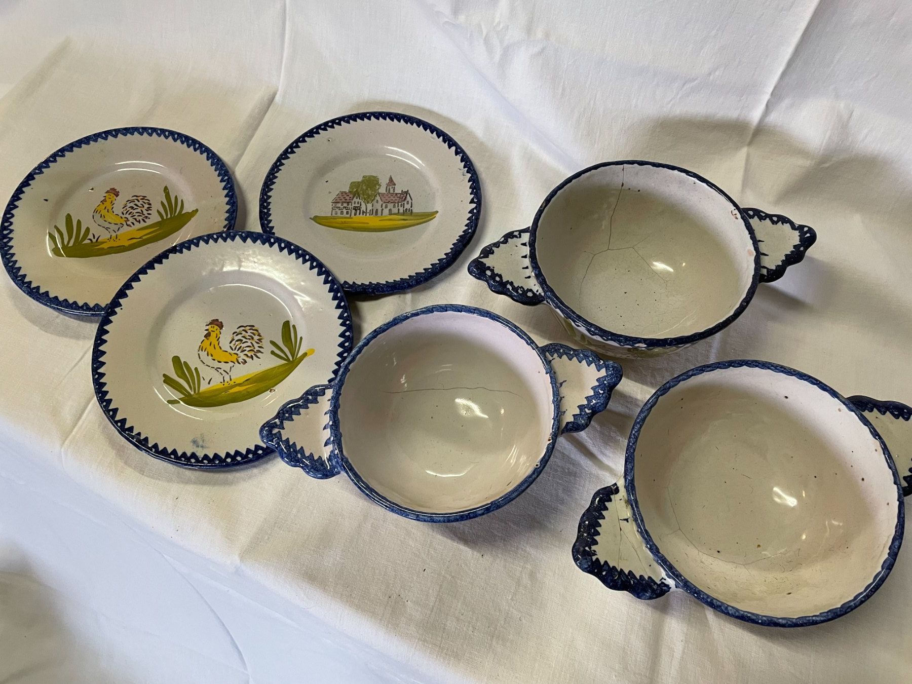 Set di piatti: Keramik Geschirr-Set - handbemalt – Usato da Elsau venduto da Barri.ch