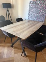 Esstisch Holzoptik mit Metallbeinen