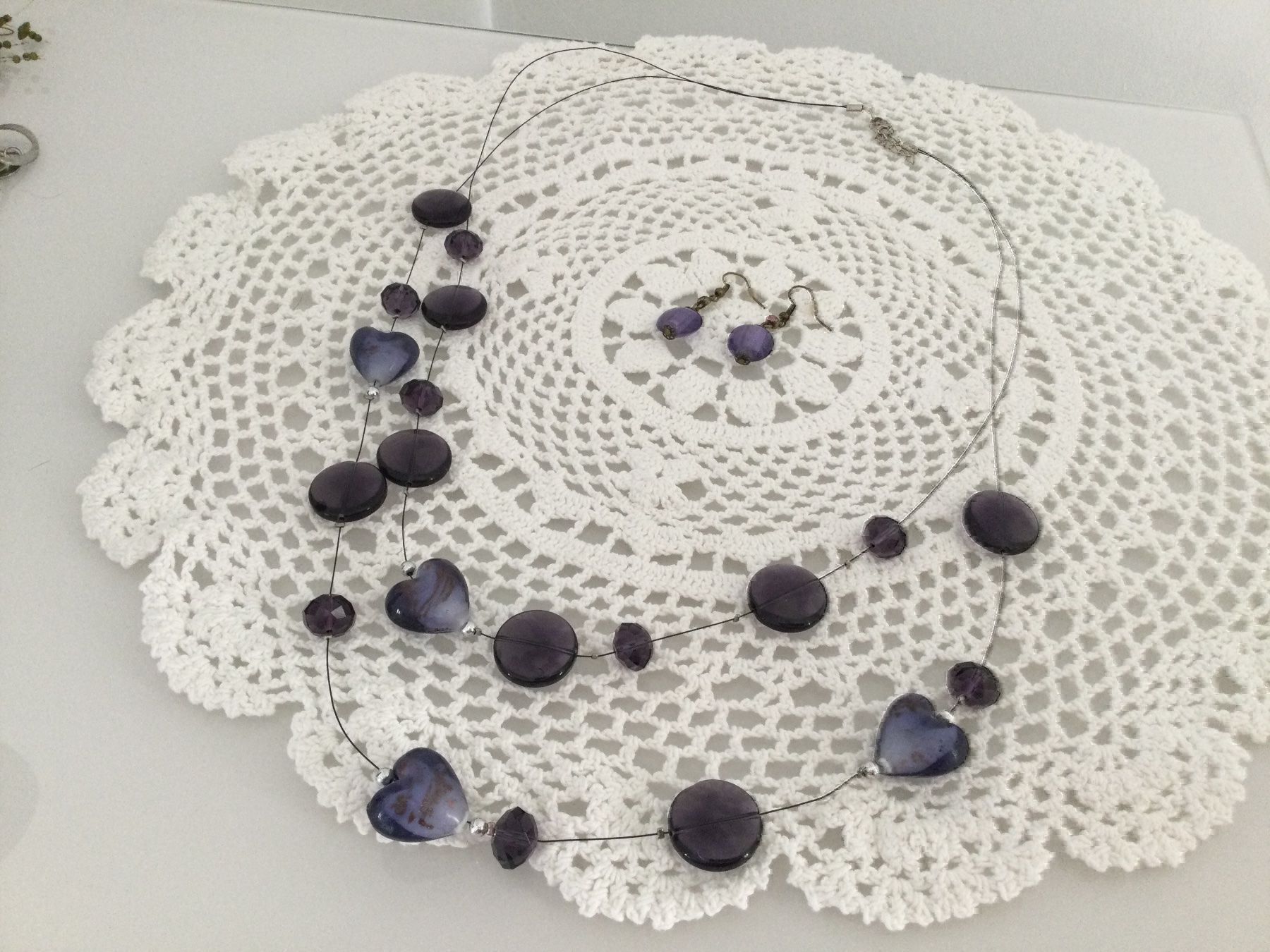 Ketten: Collier + Boucles perles verre améthyste – Neu und originalverpackt aus Agiez von chouchanelle 9