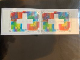 Schweiz 1991 MH 700 Jahre 2x4er-Block postfrisch