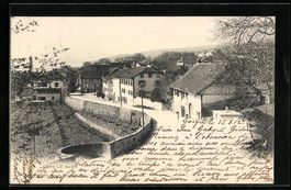 AK Chez-le-Bart, Ortspartie mit Strasse