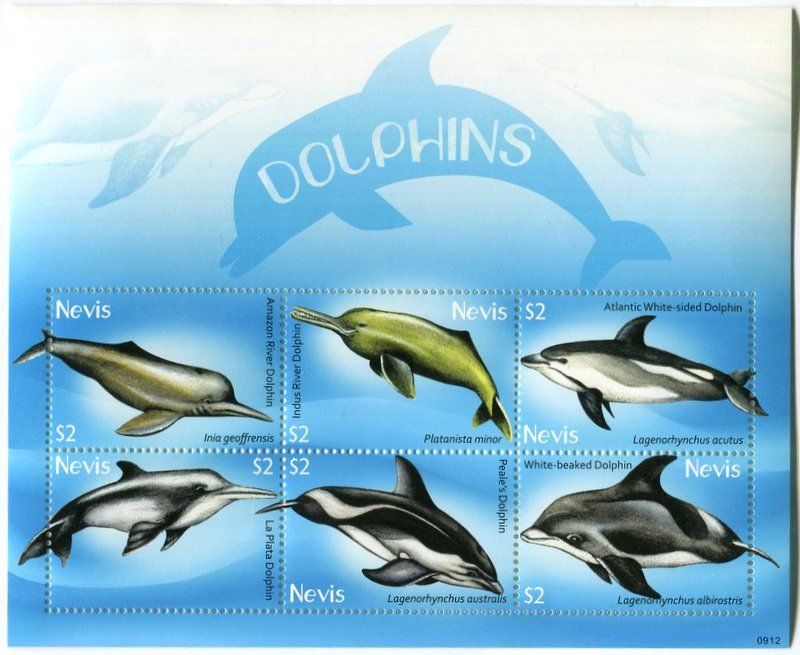Tous les timbres: Block "Delfine". Nevis – Neuf avec emballage d'origine à Basel par Butsch5