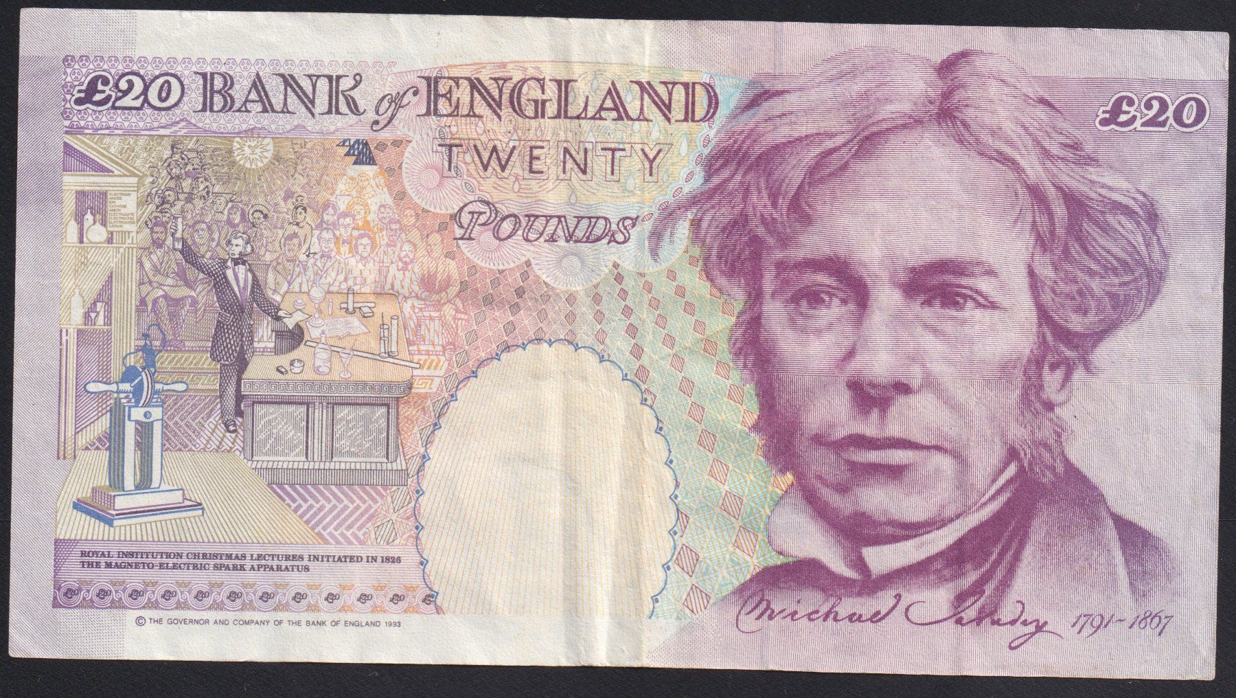 Banconote: England 20 Pounds 1993 – Usato da Brugg AG venduto da banknoten_muesli 1