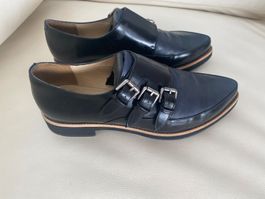 MUST HAVE - sportlicher Damenschuh, schwarz/blau, Gr. 38
