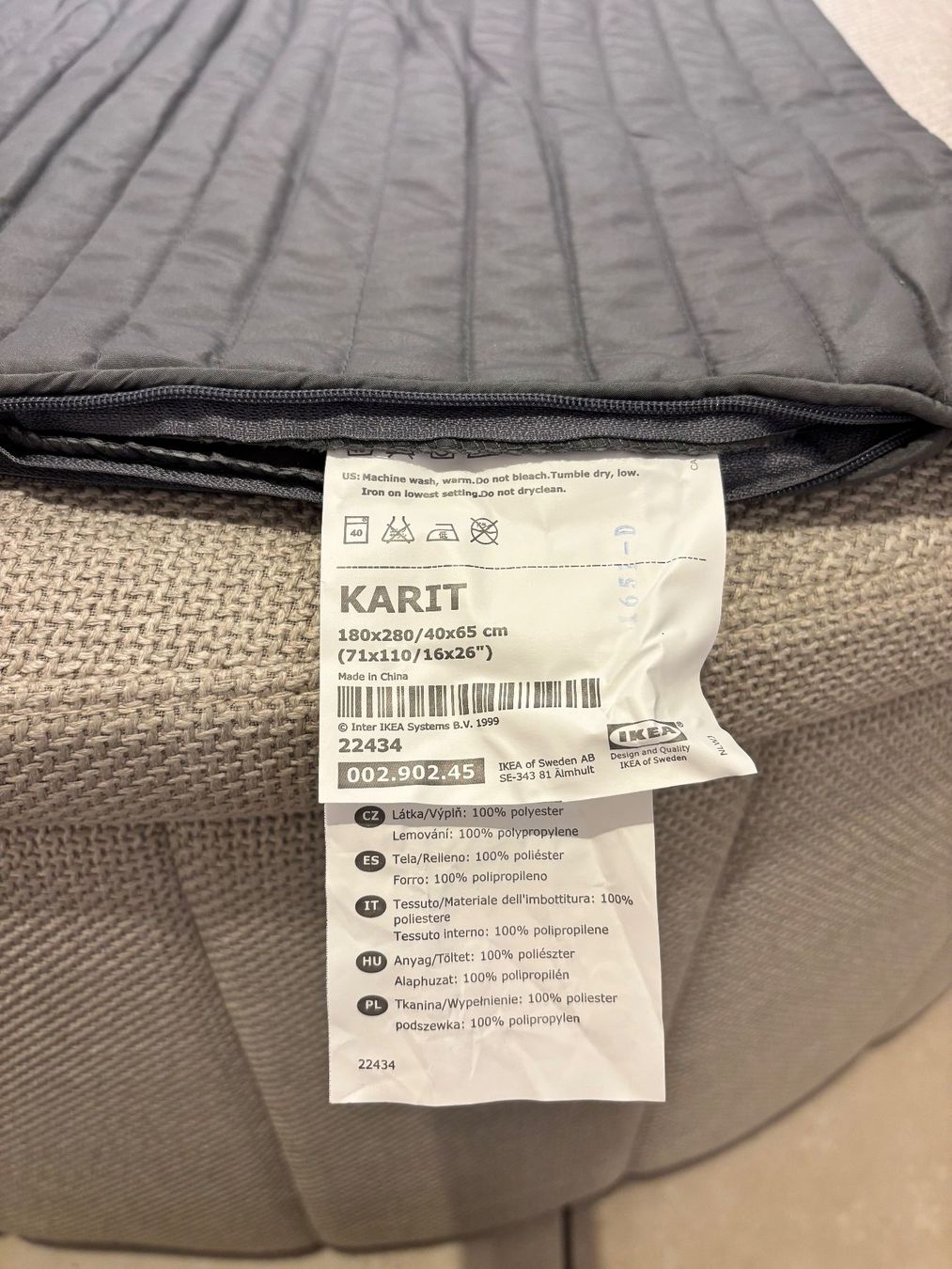 Ikea Biancheria da letto: Tagestecke grau gesteppt – Usato da Bottmingen venduto da ana_5hrv 3