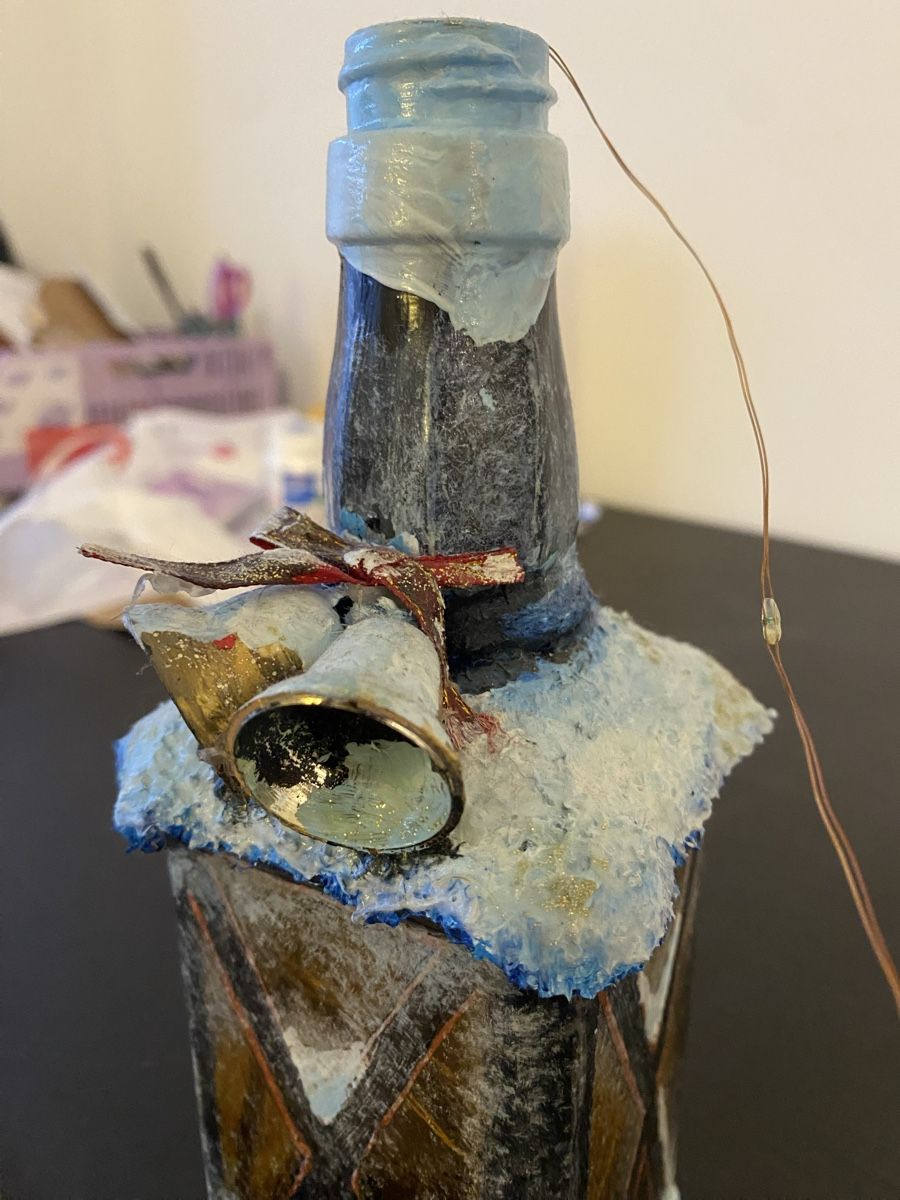 Lampade: Winterliche Handgefertigte Flaschenlampe – Nuovo (secondo la descrizione) da Basel venduto da hea_pp2f 3