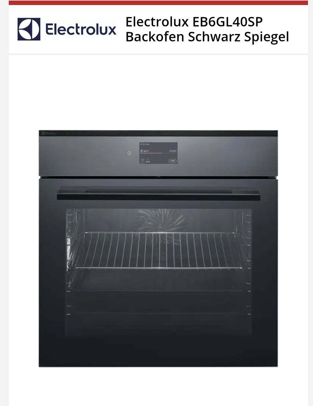 Appareils de cuisine: Electrolux EB6GL40SP Backofen Schwarz Spiegel gebraucht  – D'occasion à Schachen LU par MBHB