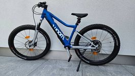 Woom 5 UP blau Kinder E-Bike FAZUA Motor 24"
