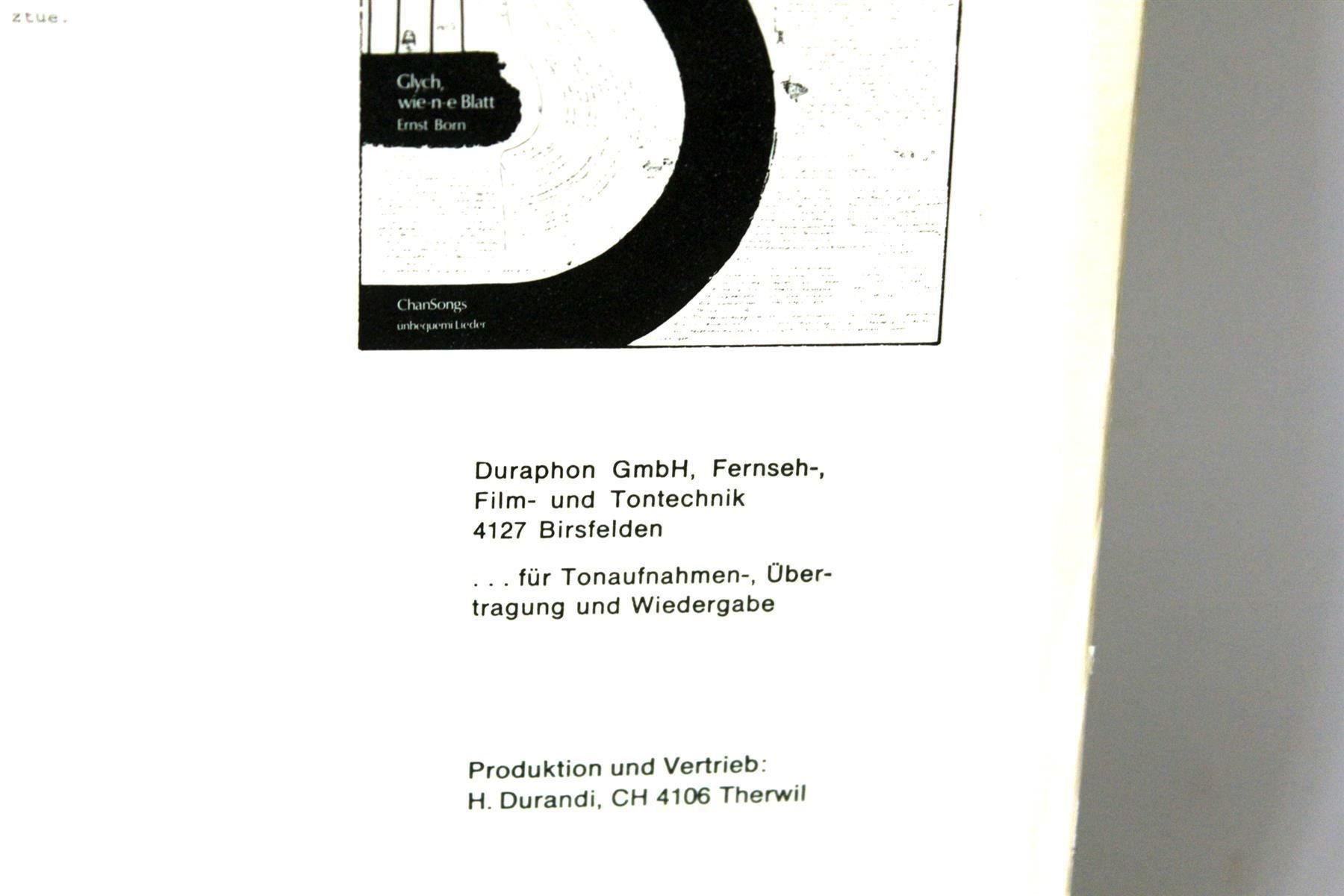CDs: ÄRNSCHD / ERNST BORN: Chan Songs – D'occasion à Bern par kultiges 6