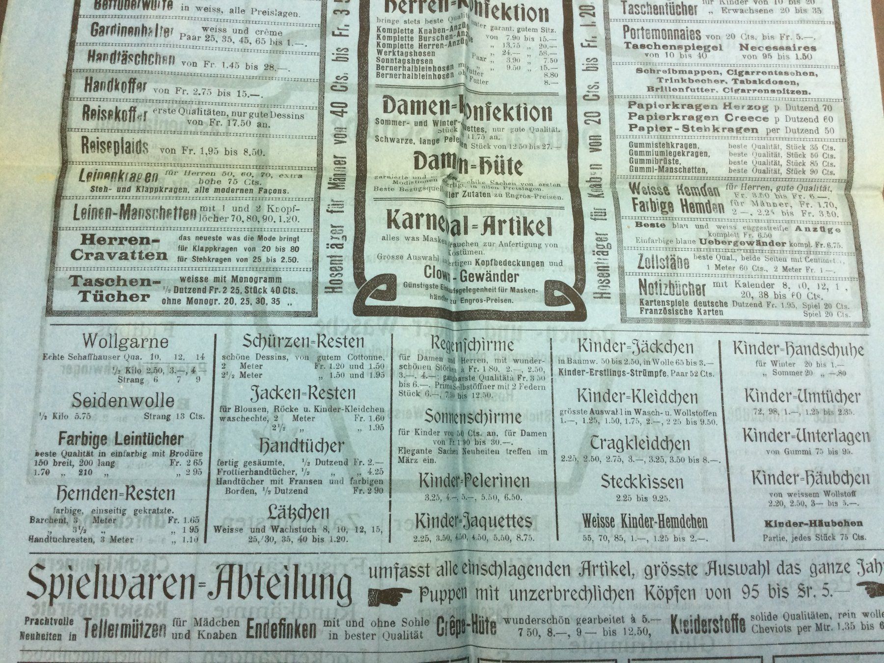 Attrezzi da lavoro: Antike Preisliste E. Müller Glarus und Wil 1905 – Usato da Wangen SZ venduto da kuriosum12 8