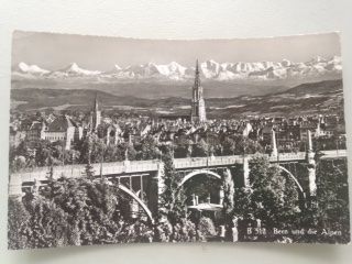 Ansichtskarten: Bern und die Alpen – Gebraucht aus Sargans von nicsam1815