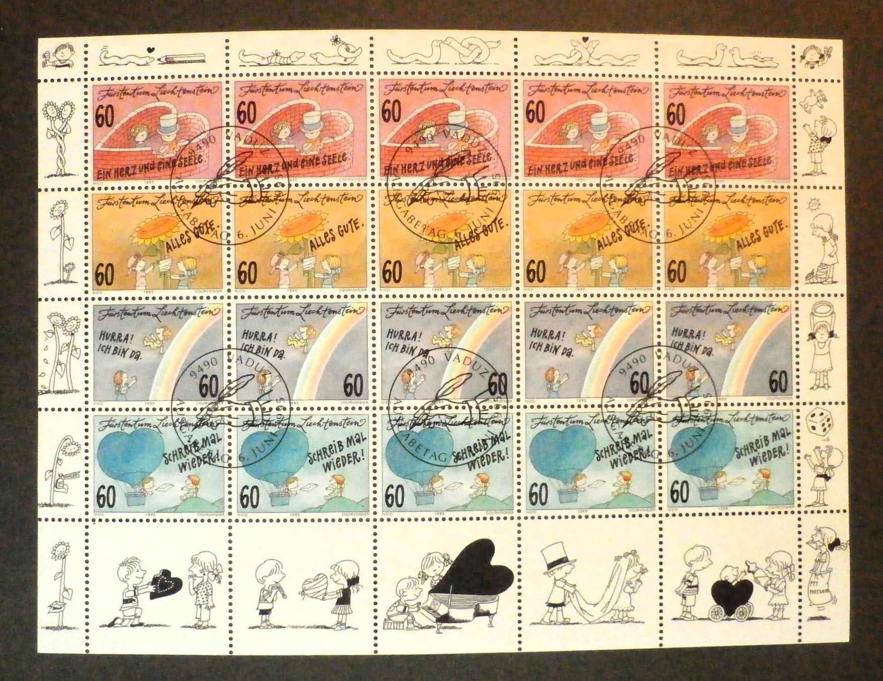 Tutti i francobolli: FL 1995 Spass am Brief ET – Usato da Kehrsatz venduto da Bernherb2 1