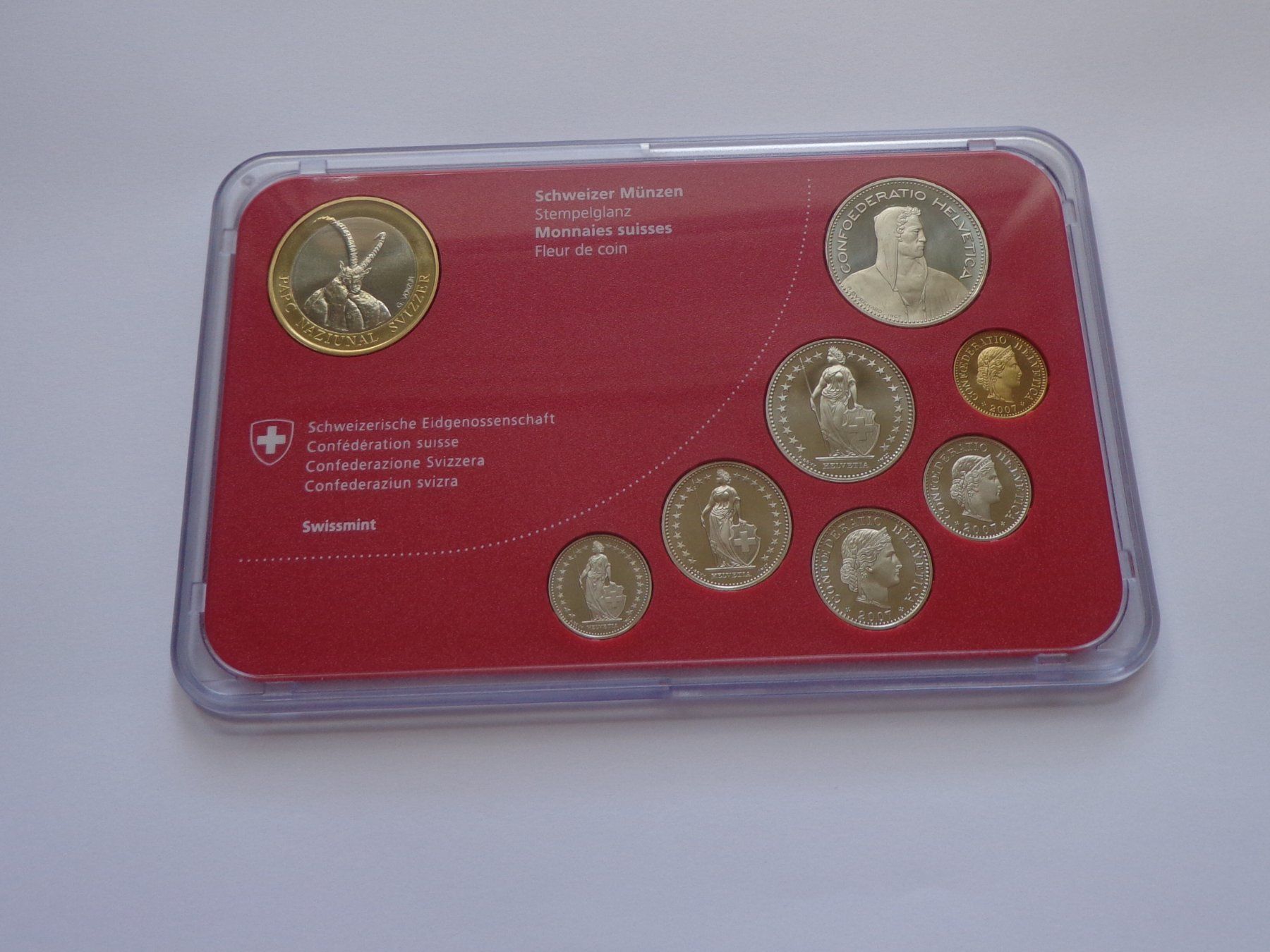 Alle Münzen: Münzsätz 2007 Steinbock Stempelglanz – Neu und originalverpackt aus Pully von UCA01 2