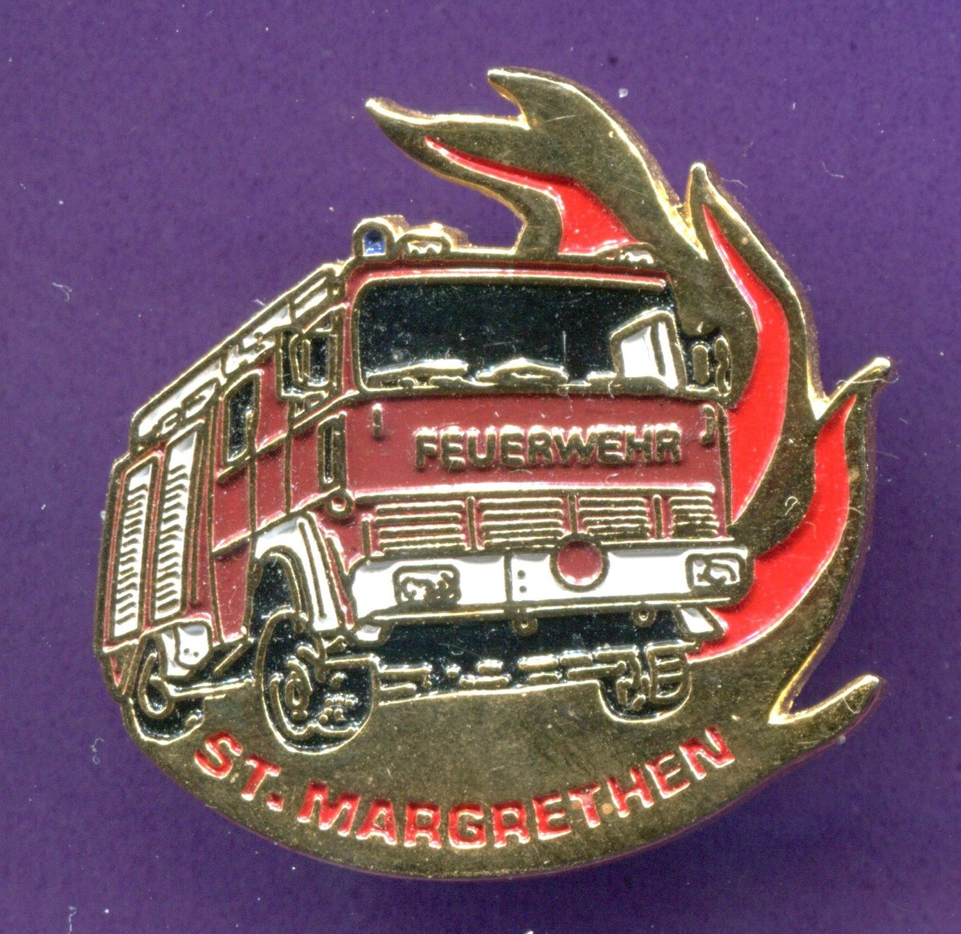 Placchette & Badge: Feuerwehrauto  ST.MARGRETHEN – Usato da Winterthur venduto da Sammleroase
