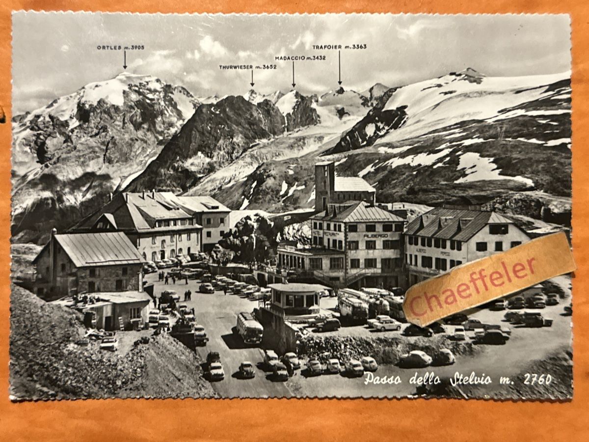 Cartoline postali: Passo dello Stelvio  aus den 60iger – Usato da Zürich venduto da Chaeffeler