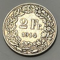 2 Franken - stehende Helvetia - 1914 B (Silber .835)