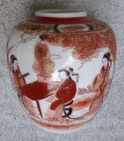 ALTE ANTIKE--JAPANISCHE VASE,-SEHR SCHÖNE MOTIVE, 10 x 10 CM