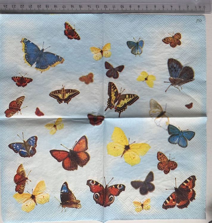 OTOTEC Papierserviettenhalter Schmetterling - 50 Stück Lila Motiv Für Hochzeiten