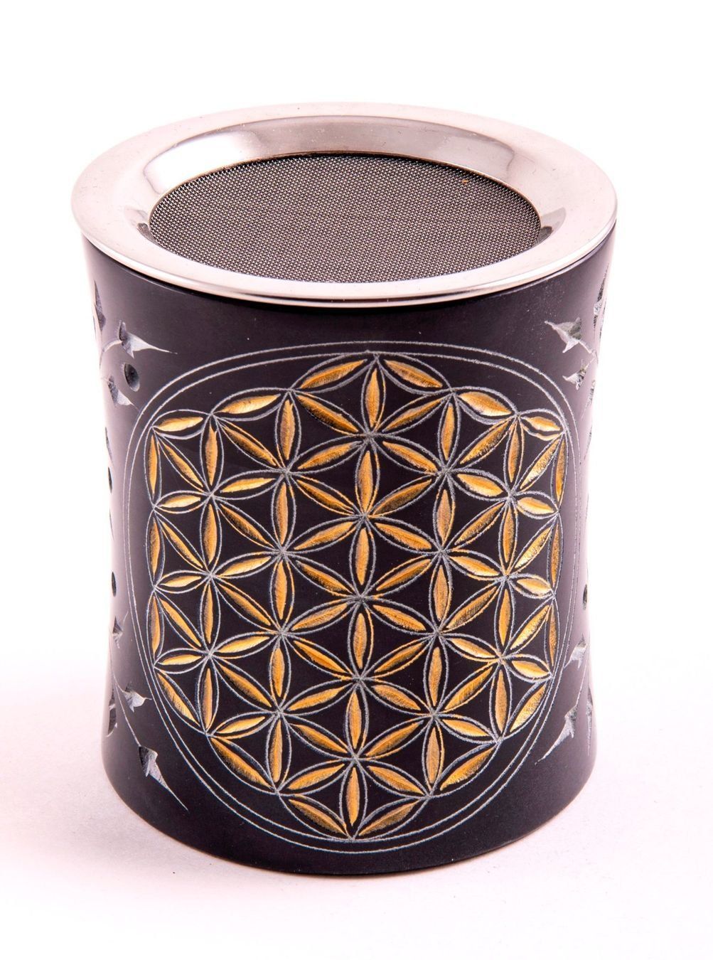 Tutte le decorazioni: Räucherstövchen - Blume des Lebens schwarz/gold – Nuovo e nell'imballaggio originale da Mauren venduto da Yeelen