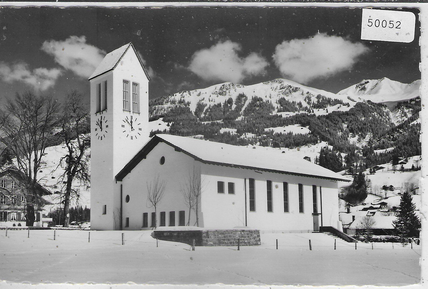 Ansichtskarten: Lenk - Die neue Kirche im Winter – Gebraucht aus Ettingen von Kartenplanet