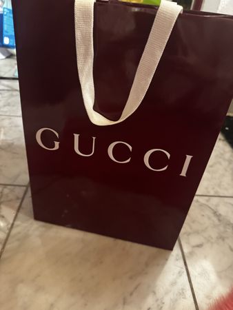 gucci papier tasche bordo neu