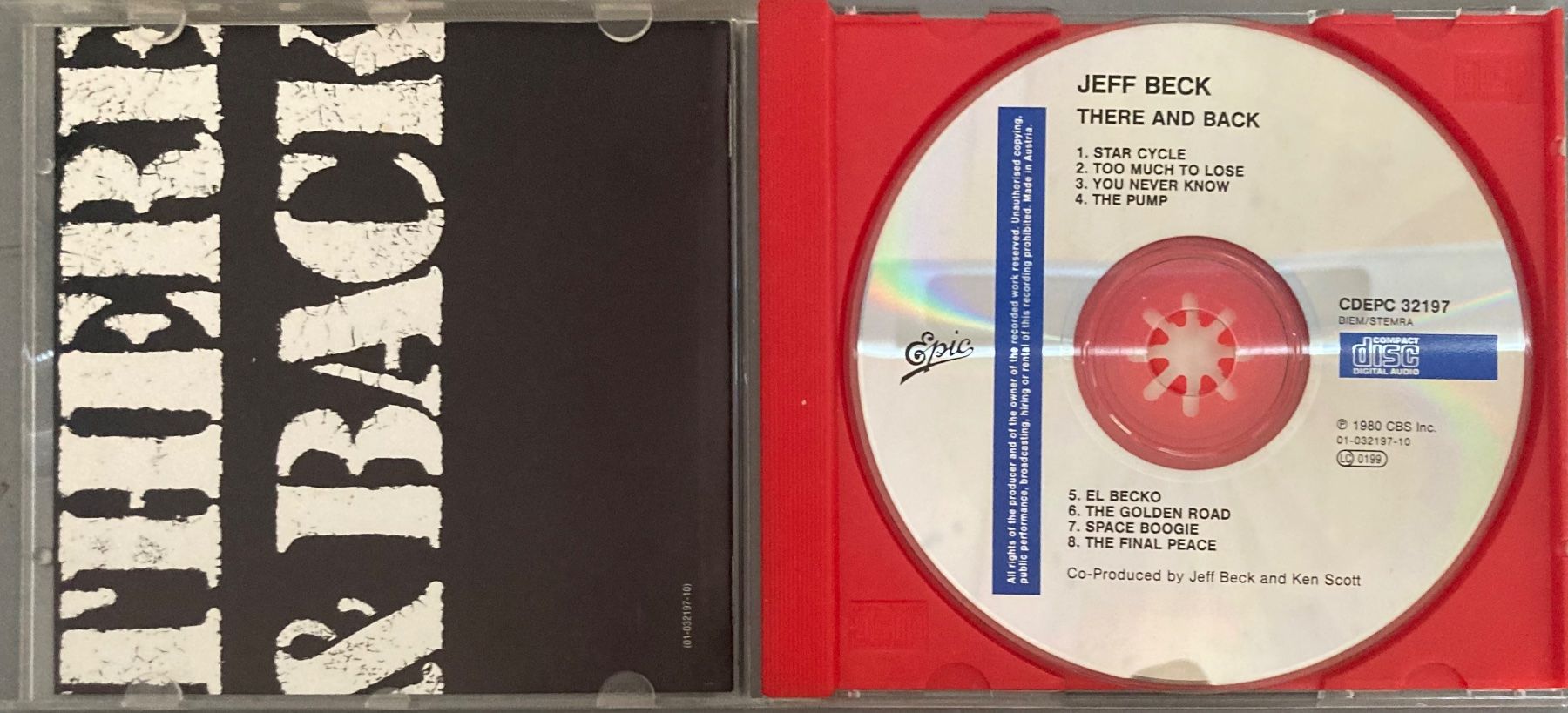 CDs: JEFF BECK - THERE AND BACK – D'occasion à Poliez-Pittet par Newtown-Records 2